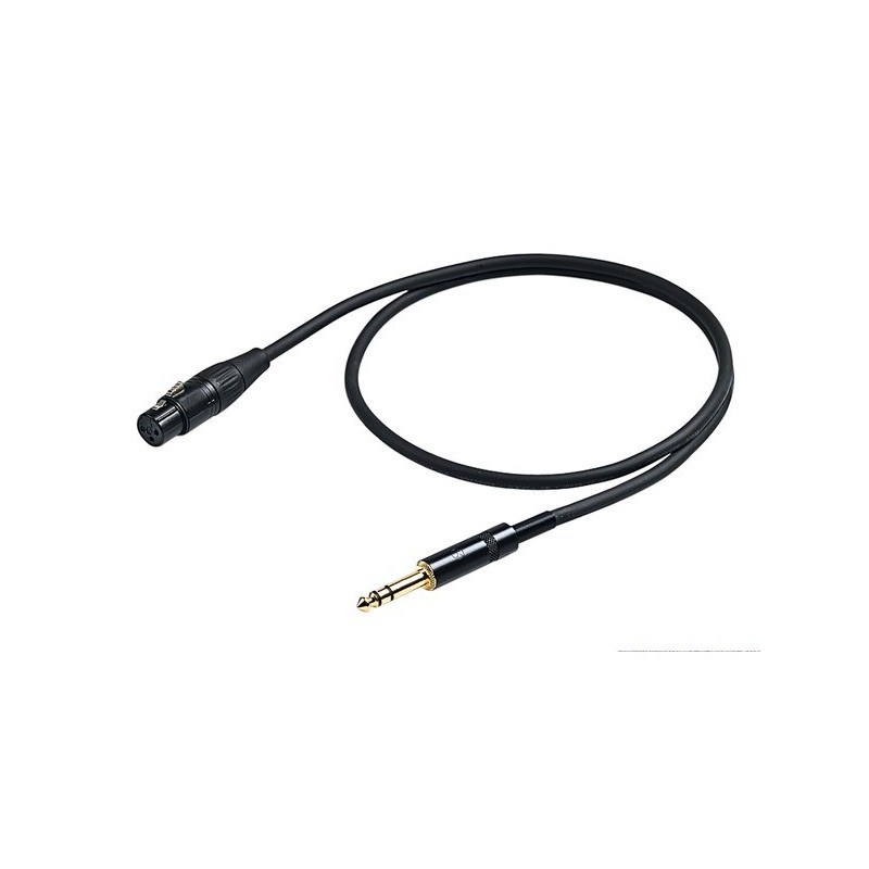 PROEL STAGE CHL210LU1 CHALLENGE Series kabel zbalansowany XLRf - Jack 6.3 stereo 1m